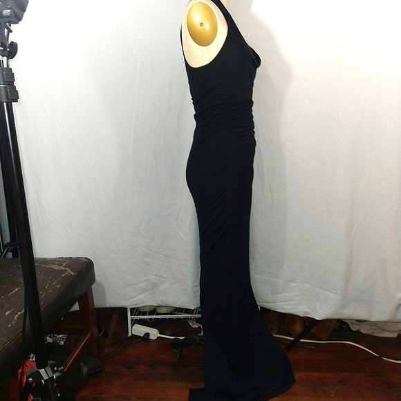 Helmut Lang Mermaid Side Hi Low Slit Gown